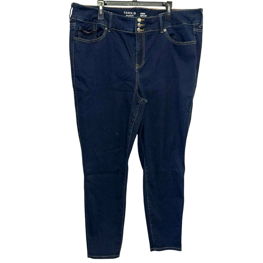 Torrid Super Soft Jegging 24R Dark Wash High Rise Stretch Skinny Jeans Plus Size